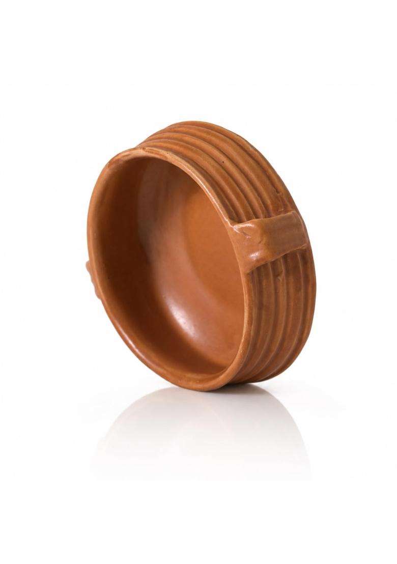 KALAKRITI Rustic Terracotta Ceramic Donga | 400 ml | 13.5 fl oz | Microwave Safe - Indya