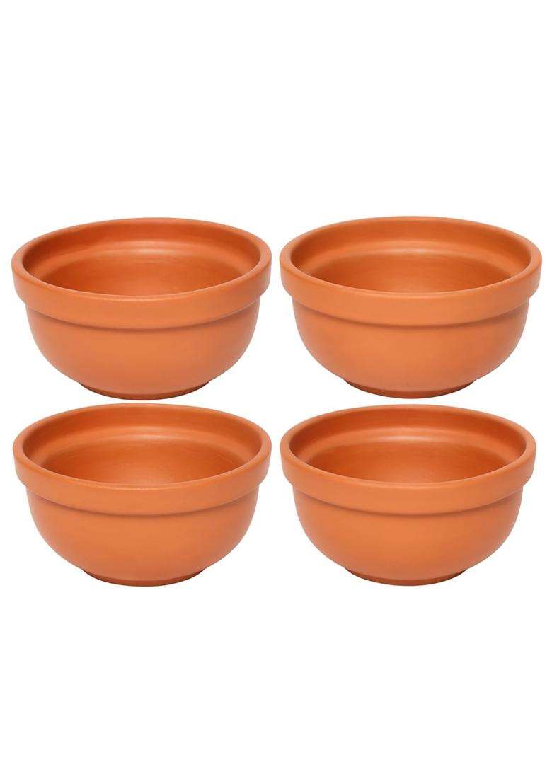 KSI Terracotta Bowl | 4-Piece Set | Non-Toxic | Handcrafted - Indya