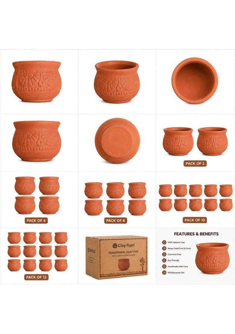 Clay Root Premium Handmade Clay Curry Pot - Indya