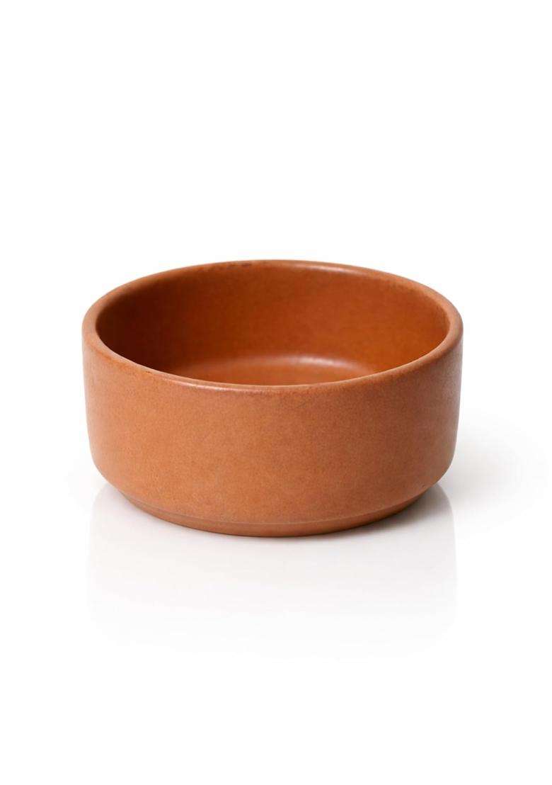 KALAKRITI Rustic Terracotta Ceramic Serving Bowl | 200 ml | 6.8 fl oz | Microwave Safe - Indya