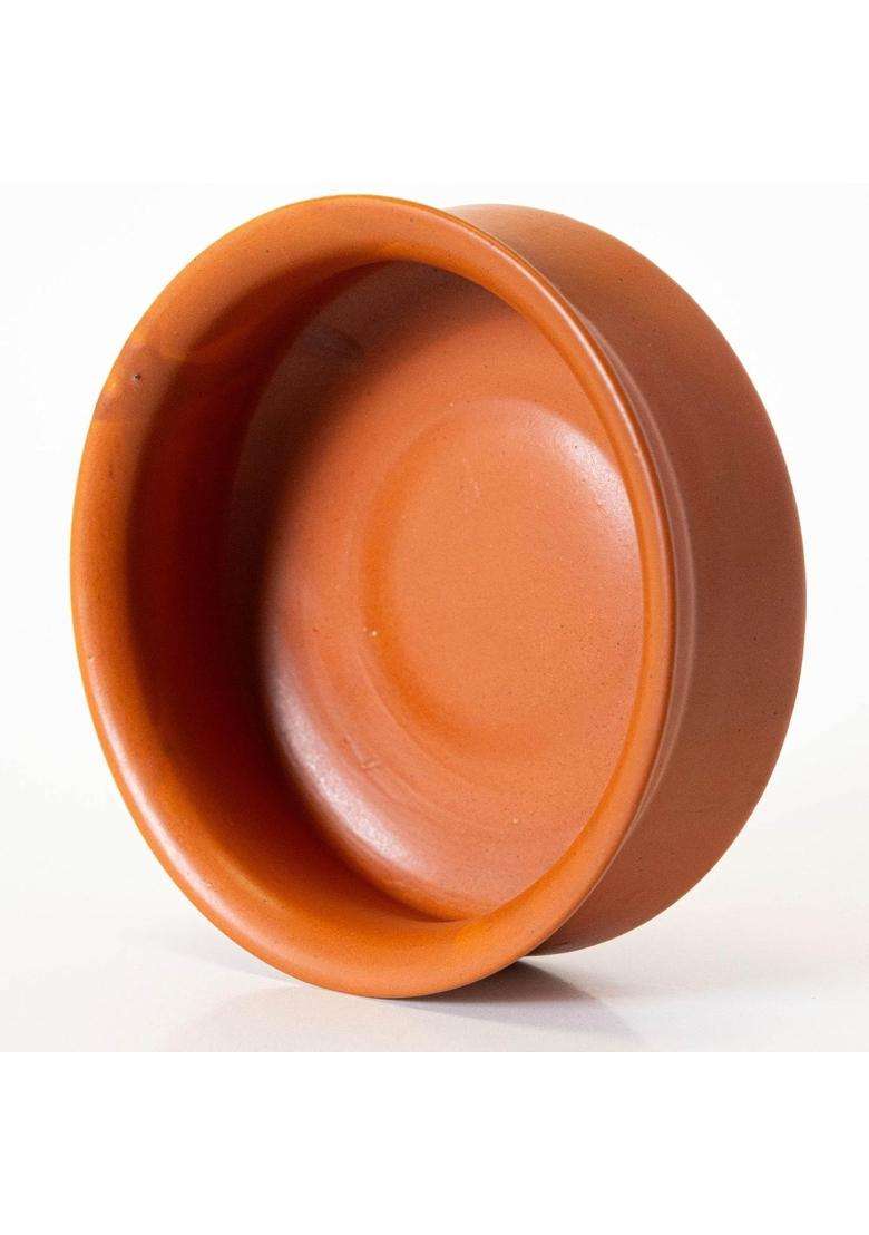 KALAKRITI Terracotta Finish Ceramic Donga Without Lid | 500 ml | 16.9 fl oz | 2-Piece Set - Indya