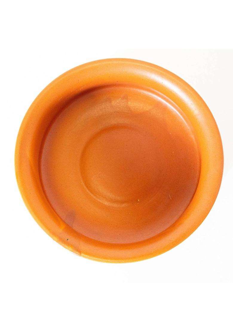 KALAKRITI Terracotta Finish Ceramic Donga Without Lid | 500 ml | 16.9 fl oz | 2-Piece Set - Indya