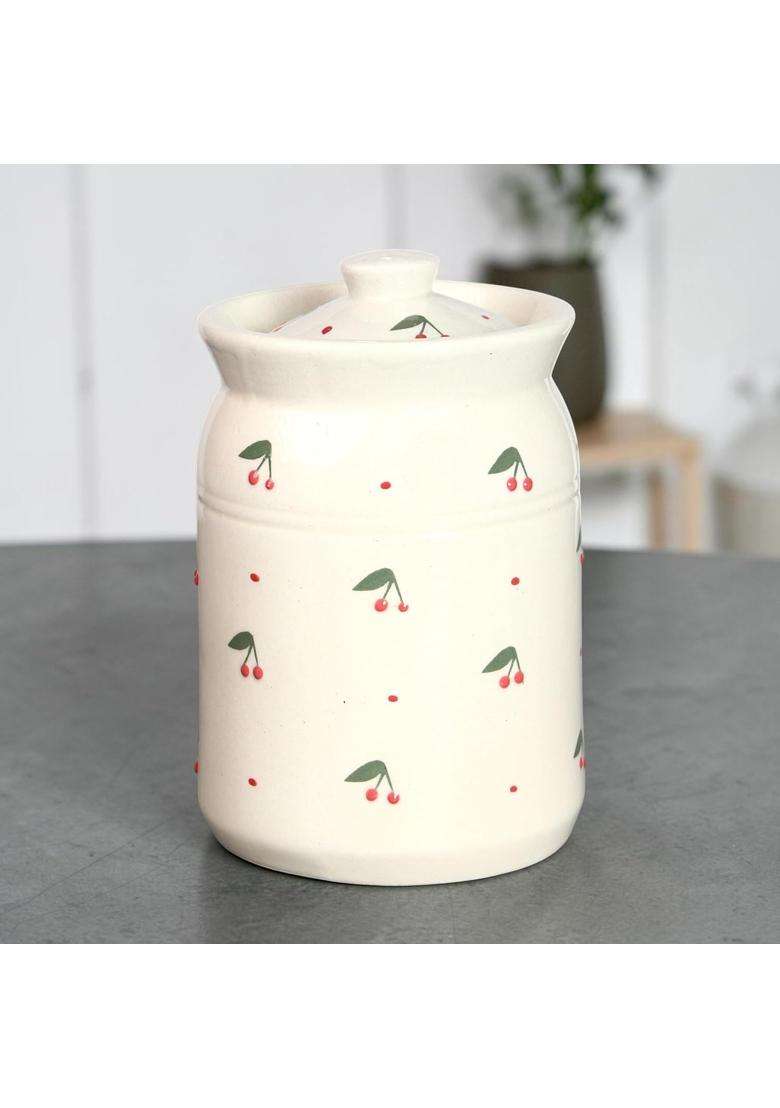ClayStone Ceramic Storage Jar Set | 2000 ml | 67.6 fl oz | Pack of 2 - Indya