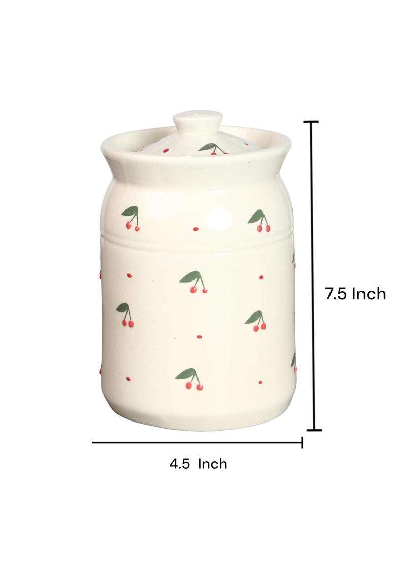 ClayStone Ceramic Storage Jar Set | 2000 ml | 67.6 fl oz | Pack of 2 - Indya