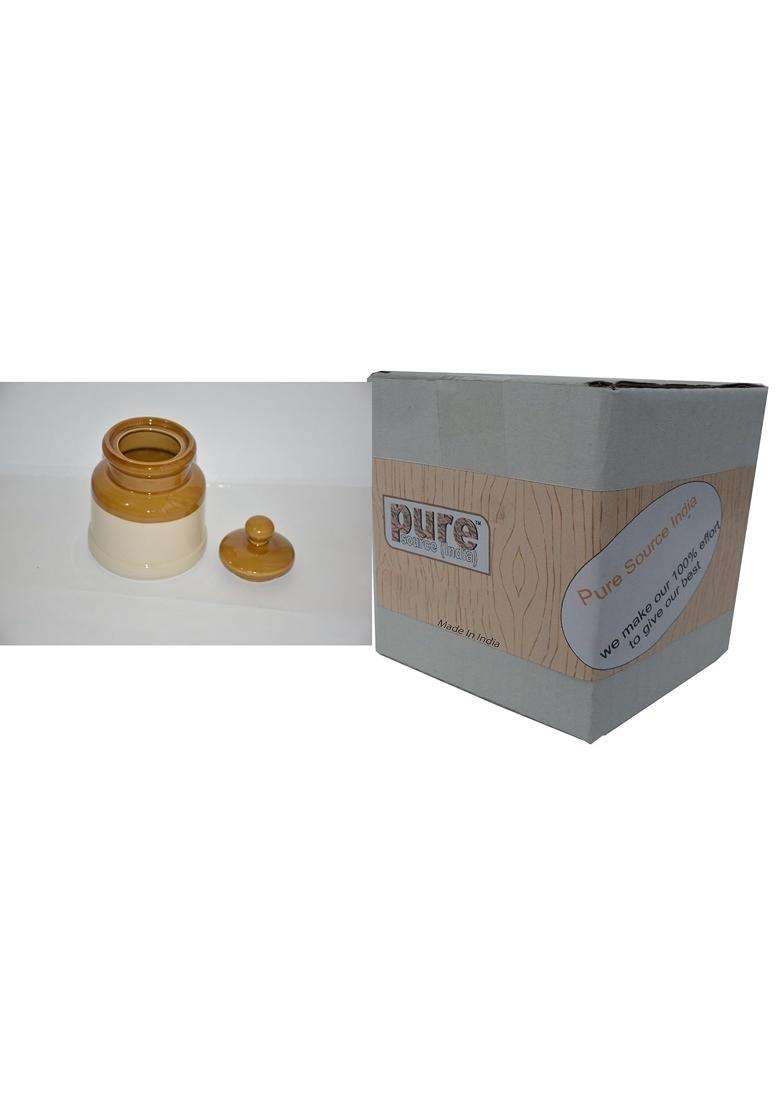 Pure Source India Ceramic Pickle Jar | 500 ml | 16.9 fl oz - Indya