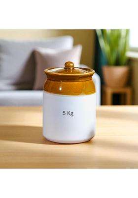ClayStone Traditional Pickle Ceramic Jar | 5 L | 5.3 Qt