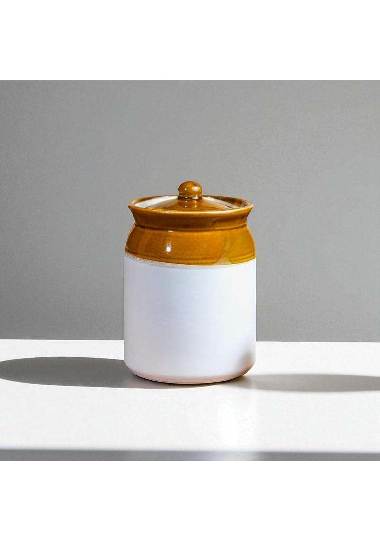 ClayStone Traditional Pickle Ceramic Jar | 5 L | 5.3 Qt - Indya