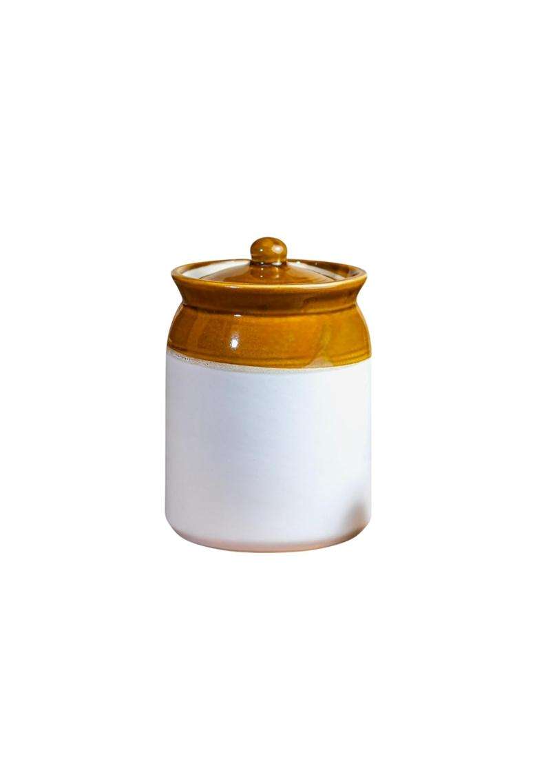 ClayStone Traditional Pickle Ceramic Jar | 5 L | 5.3 Qt - Indya