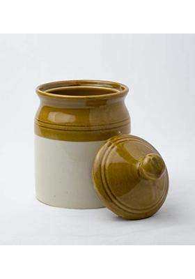 HC THE CRAFTS S Ceramic Handmade Pickle Jar Set with Lid | 200 ml | 6.8 fl oz