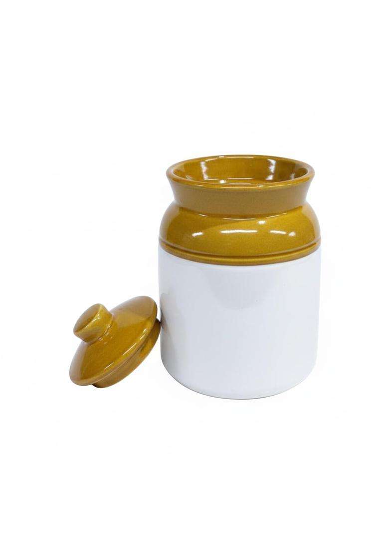 Kraftlik Handicrafts Ceramic Pickle Jars with Lid | 500 ml | 16.9 fl oz - Indya