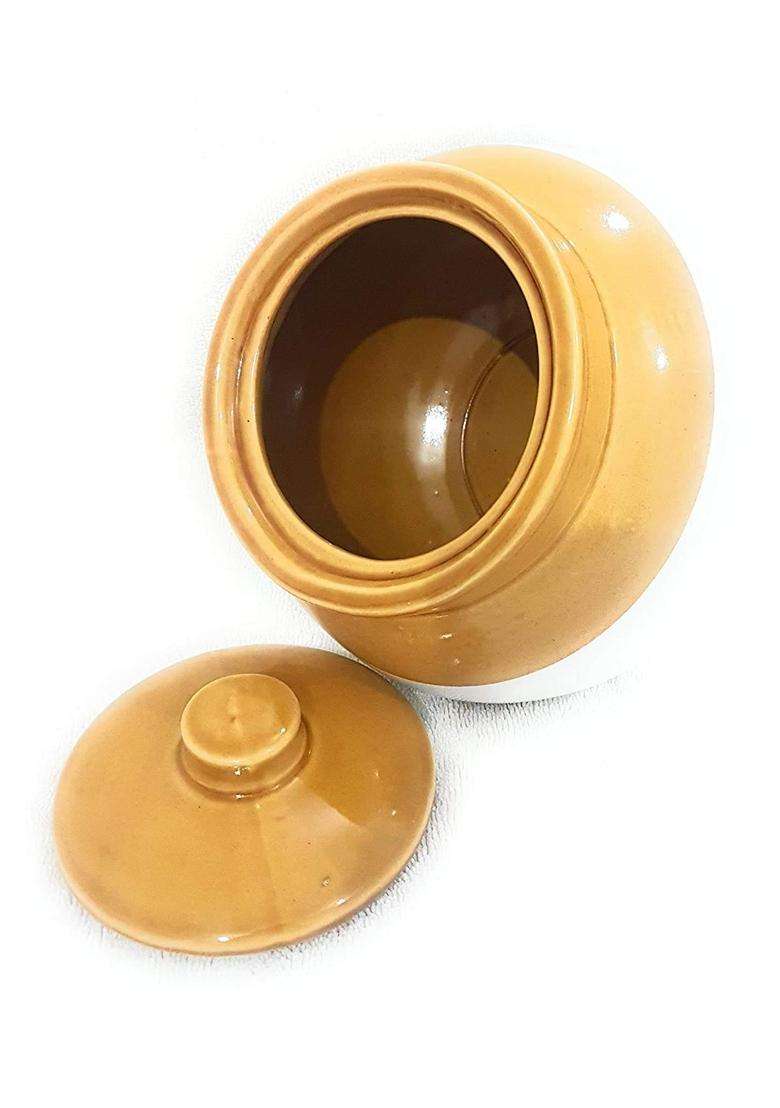 SHRIYAM CRAFT Ceramic Cearmic Pickle Set Lota Water Pot Shape | 500 ml | 16.9 fl oz - Indya