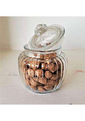 Pure Source India Matka Clay Water Pot Type Glass Pickle Jar | 500 ml | 16.9 fl oz