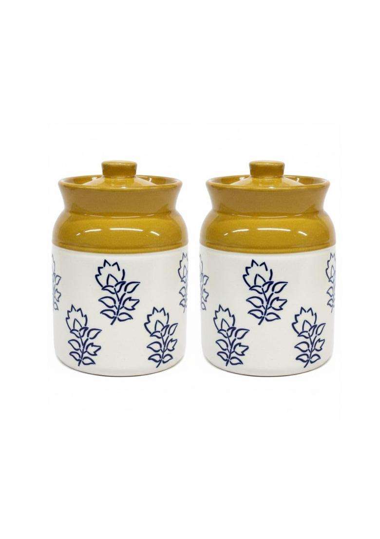 Kraftlik Handicrafts Pickle Jar Set of Each | 1000 ml | 33.8 fl oz | 2-Piece Set | Handcrafted - Indya