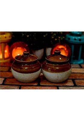 Jetwals Ceramic Pickle Jar Container Jars | 300 ml | 10.1 fl oz | Pack of 2