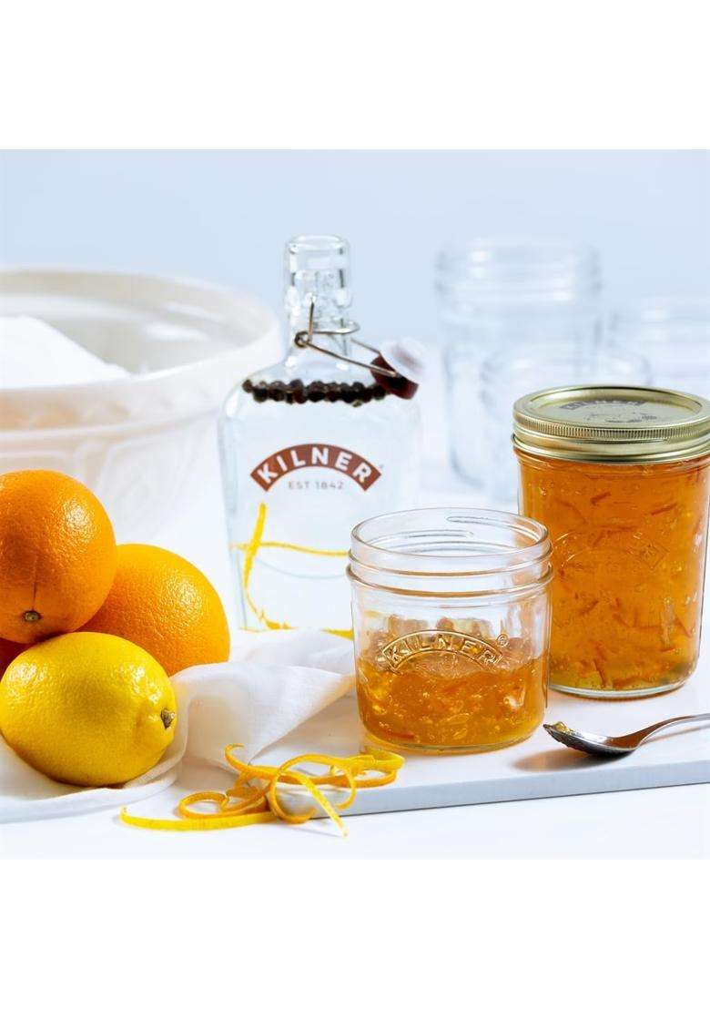 Kilner Premium Wide Mouth Airtight Glass Preserve Jar for Jams | 350 ml | 11.8 fl oz | BPA Free - Indya