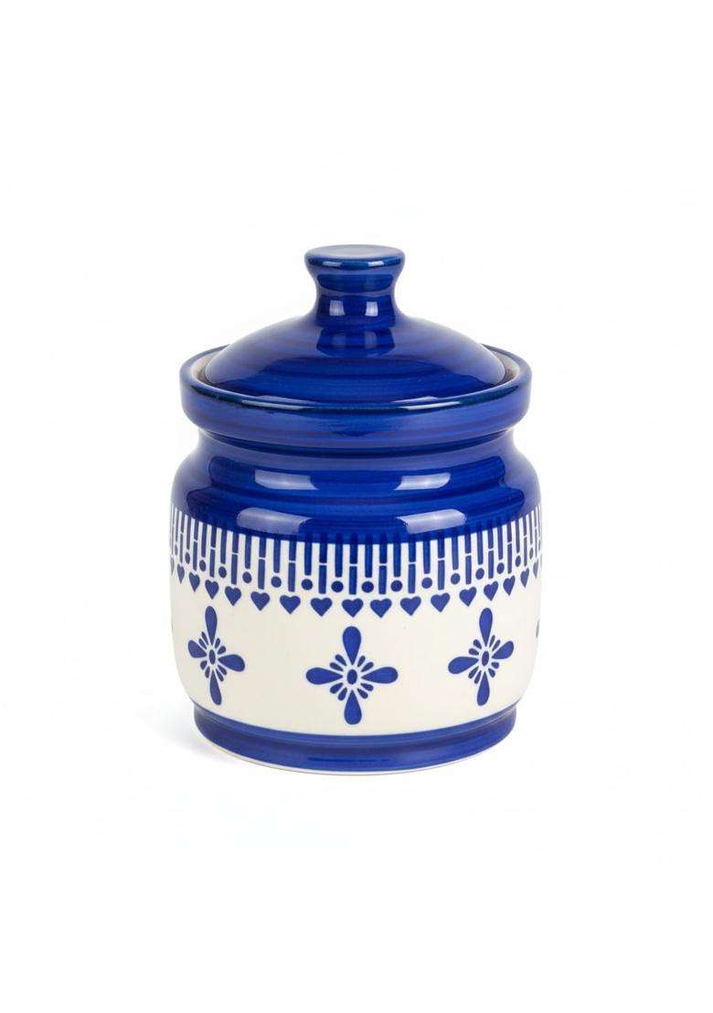Kraftlik Handicrafts Ceramic Pickle Jars Pottery Storage Jar for Pickle | 1000 ml | 33.8 fl oz - Indya