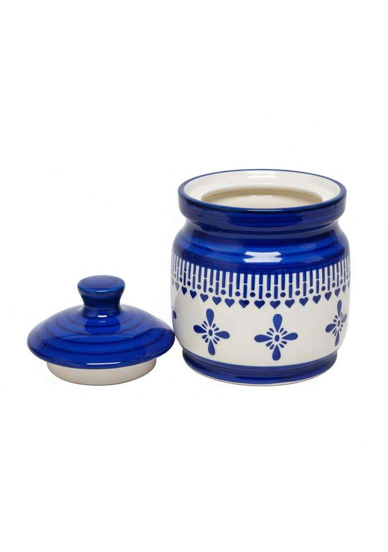 Kraftlik Handicrafts Ceramic Pickle Jars Pottery Storage Jar for Pickle | 1000 ml | 33.8 fl oz - Indya