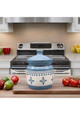 Kraftlik Handicrafts Ceramic Pickle Jars Pottery Storage Jar for Pickle | 1000 ml | 33.8 fl oz