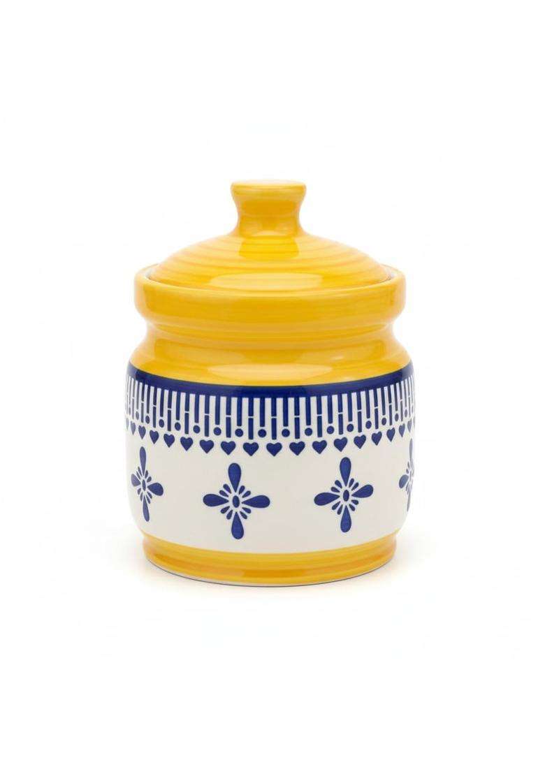 Kraftlik Handicrafts Ceramic Pickle Jars Pottery Ceramic Storage Jar for Pickle | 1000 ml | 33.8 fl oz - Indya