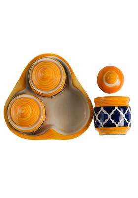 HC THE CRAFTS Ceramic Handmade Pickle Jar Set | 200 ml | 6.8 fl oz | With Lid