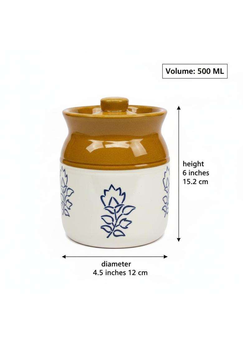 Kraftlik Handicrafts Pickle Jar Set | 1000 ml | 33.8 fl oz | 2-Piece Set - Indya