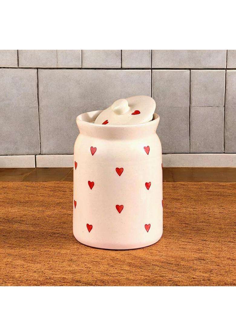 ClayStone Ceramic Storage Jar | 2000 ml | 67.6 fl oz - Indya