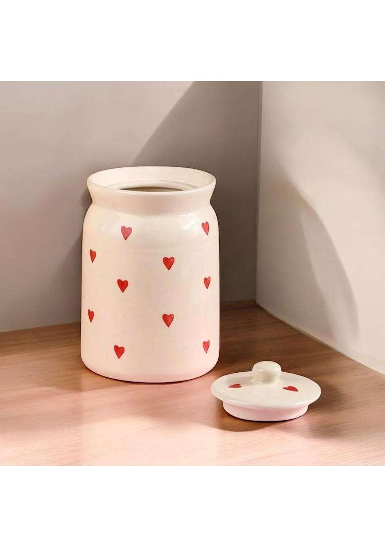 ClayStone Ceramic Storage Jar | 2000 ml | 67.6 fl oz - Indya