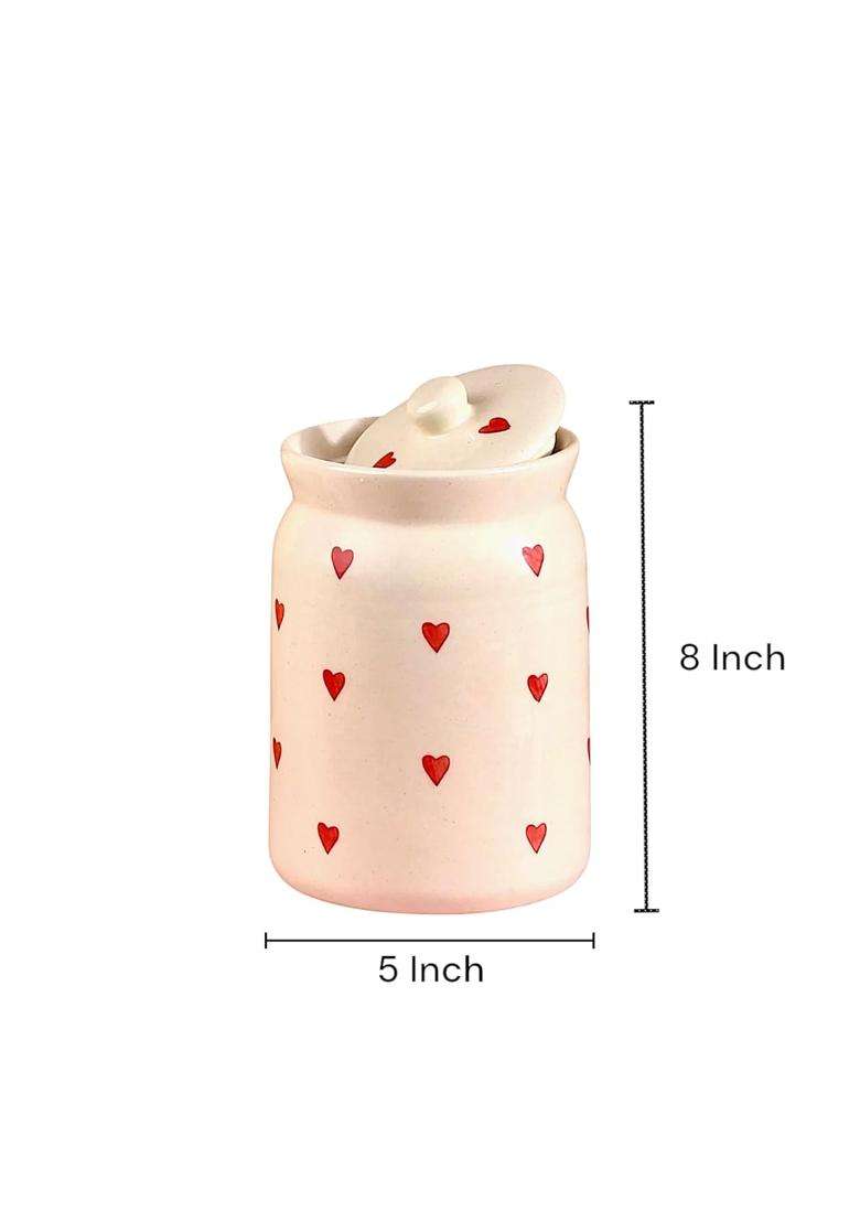 ClayStone Ceramic Storage Jar | 2000 ml | 67.6 fl oz - Indya