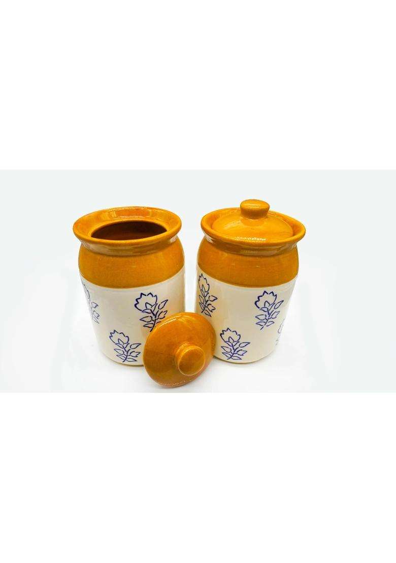 Kraftlik Handicrafts Jars Table Pickle Jar Set with Lid | 1000 ml | 33.8 fl oz - Indya