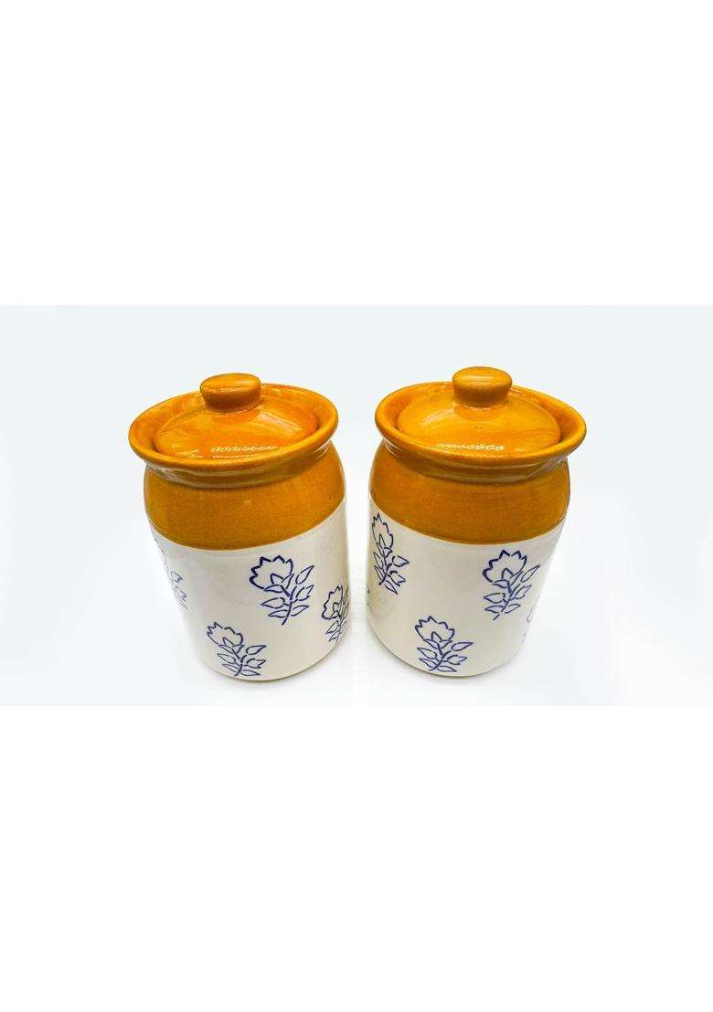 Kraftlik Handicrafts Jars Table Pickle Jar Set with Lid | 1000 ml | 33.8 fl oz - Indya