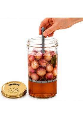 Kilner Premium Glass Pickle Jar with Lifter and Screw Lid for Pickles | 1 L | 1.1 Qt