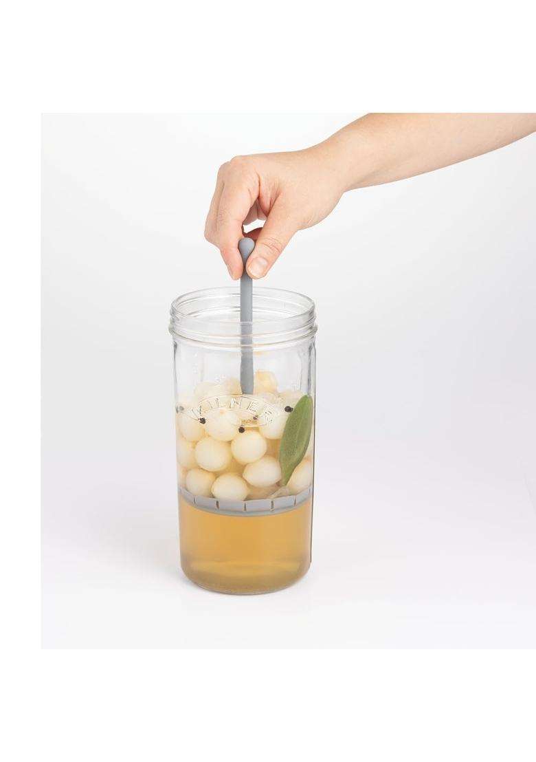 Kilner Premium Glass Pickle Jar with Lifter and Screw Lid for Pickles | 1 L | 1.1 Qt - Indya