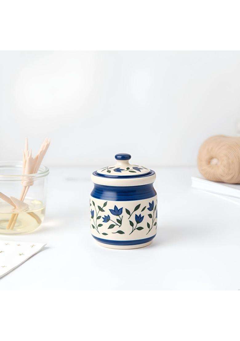 Kraftlik Handicrafts Pickle Jar Ceramic Achar Barni with Tight Lid | 1200 ml | 40.6 fl oz - Indya