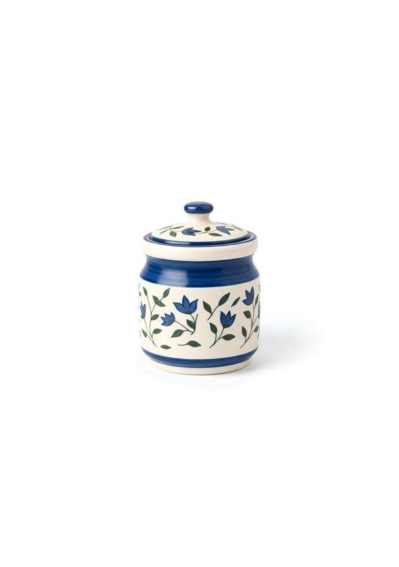 Kraftlik Handicrafts Pickle Jar Ceramic Achar Barni with Tight Lid | 1200 ml | 40.6 fl oz - Indya