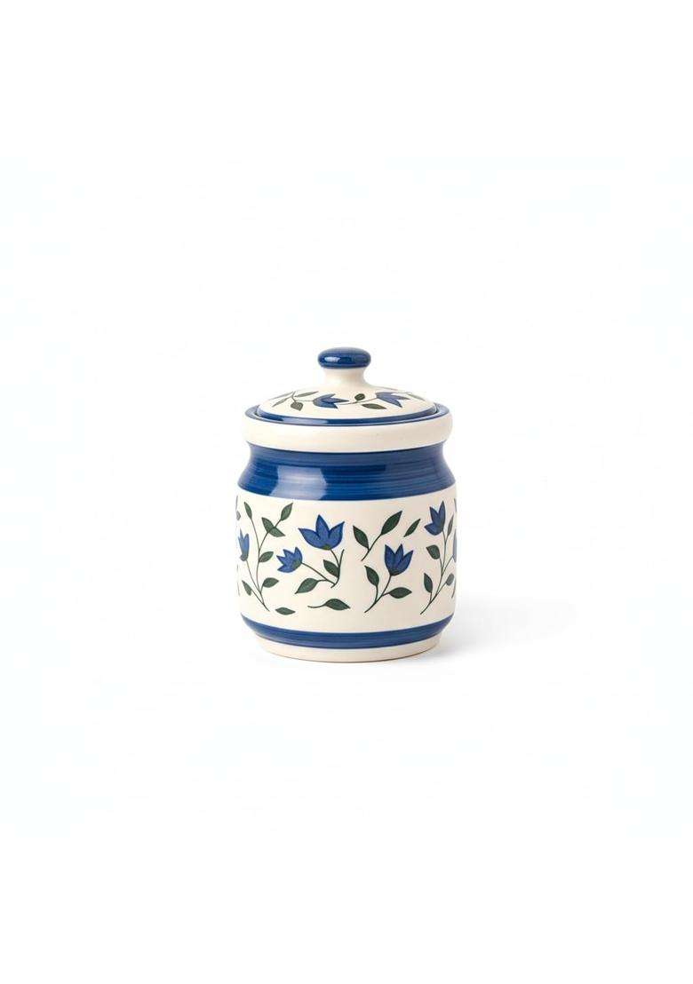 Kraftlik Handicrafts Pickle Jar Ceramic Achar Barni with Tight Lid | 1200 ml | 40.6 fl oz - Indya