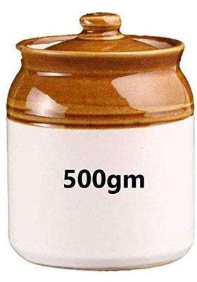 HC THE CRAFTS Ceramic Storage Jar for Pickle | 500 ml | 16.9 fl oz