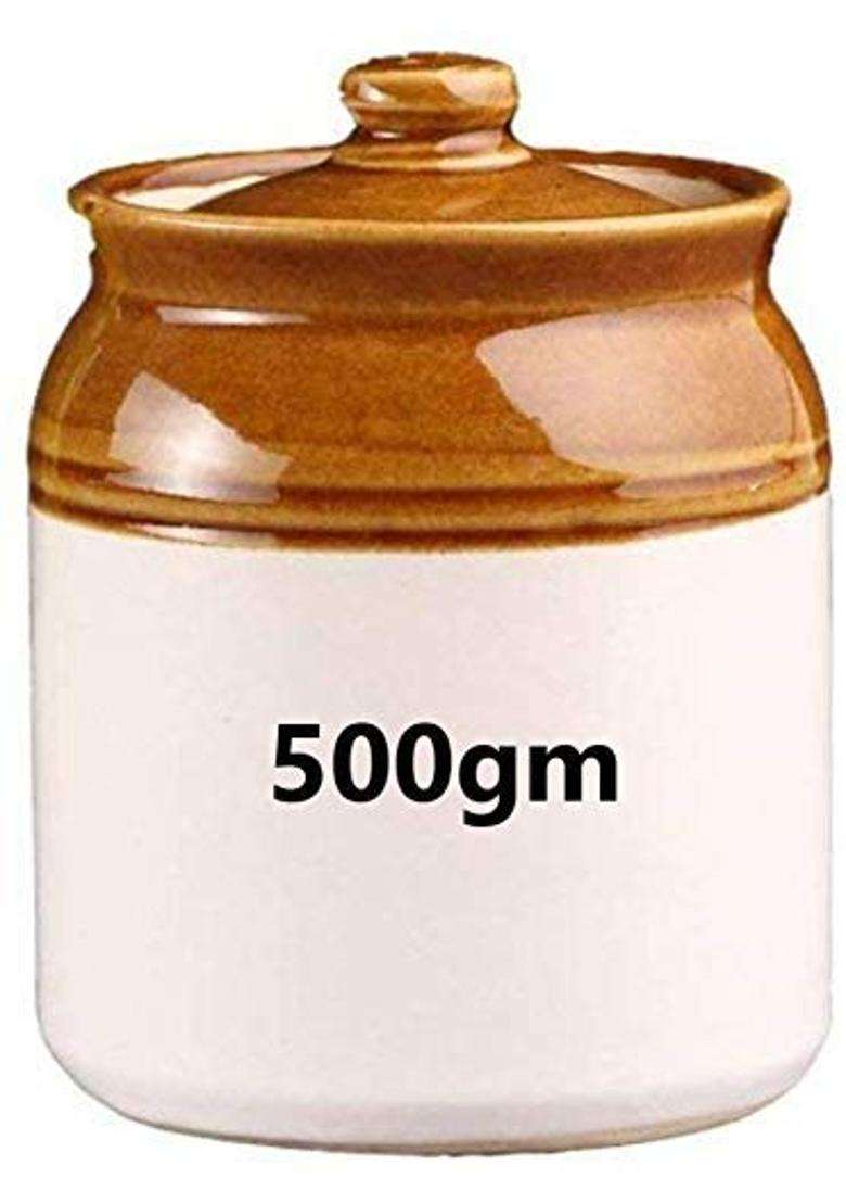 HC THE CRAFTS Ceramic Storage Jar for Pickle | 500 ml | 16.9 fl oz - Indya