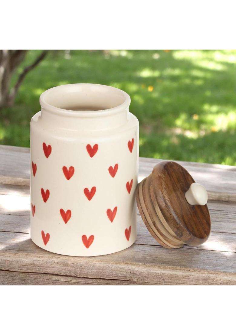 ClayStone Ceramic Airtight Jars | 1000 ml | 33.8 fl oz | 2-Piece Set | Handcrafted - Indya