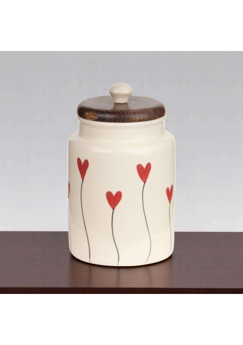 ClayStone Ceramic Airtight Jars | 1000 ml | 33.8 fl oz | 2-Piece Set | Handcrafted - Indya