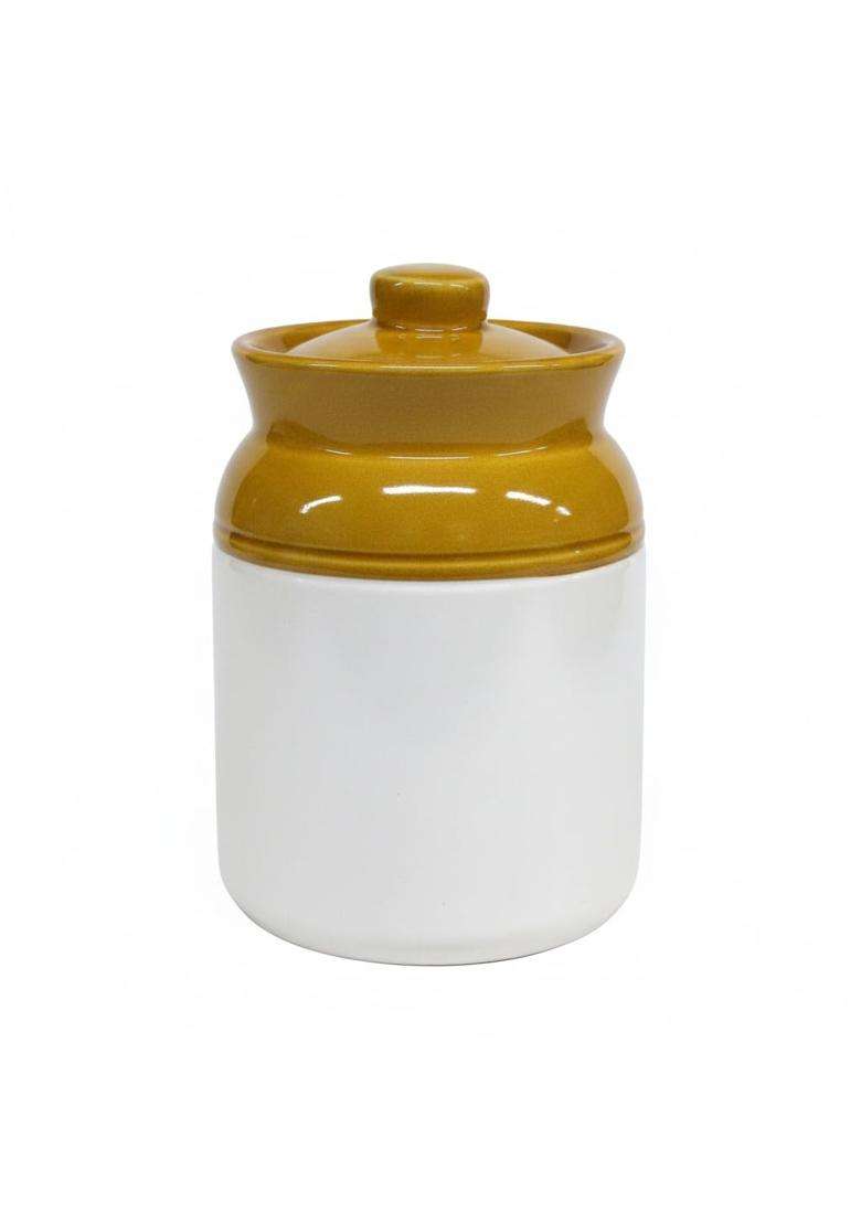 Kraftlik Handicrafts Ceramic Pickle Jars with Lid | 1000 ml | 33.8 fl oz - Indya
