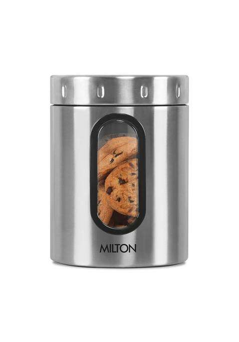 MILTON Steel Crispy 1000 Storage Jar | 1 L | 1.1 Qt | Dishwasher Safe