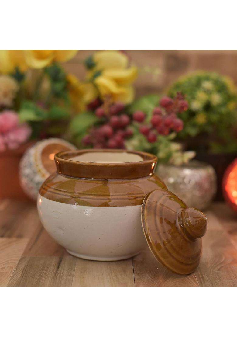 SHRIYAM CRAFT Ceramic Jar Lota Water Pot Shape | 500 ml | 16.9 fl oz - Indya