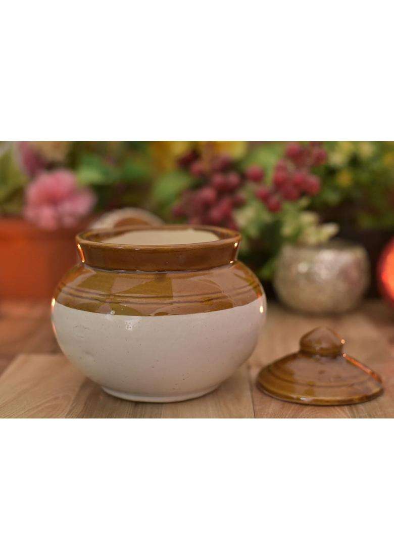 SHRIYAM CRAFT Ceramic Jar Lota Water Pot Shape | 500 ml | 16.9 fl oz - Indya