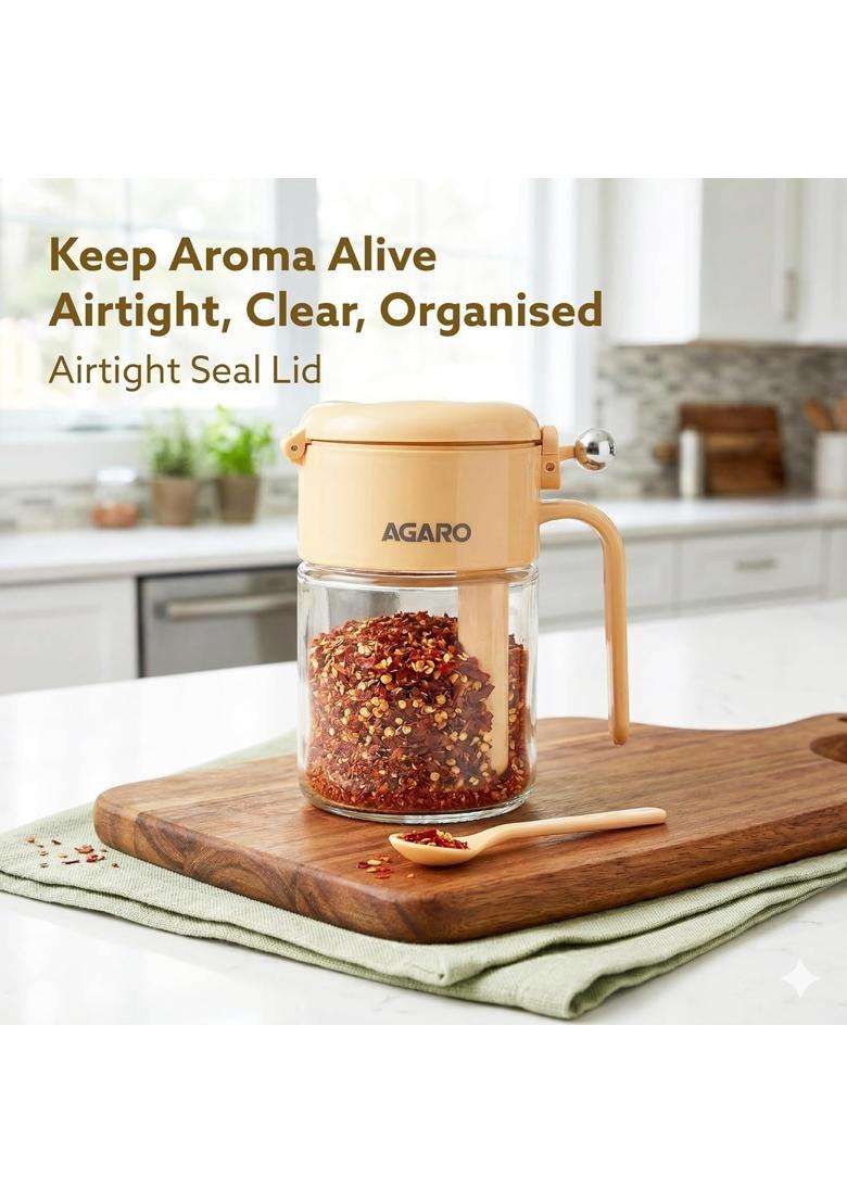 AGARO Elegant Spice Jar | 400 ml | 13.5 fl oz | Leak Proof - Indya