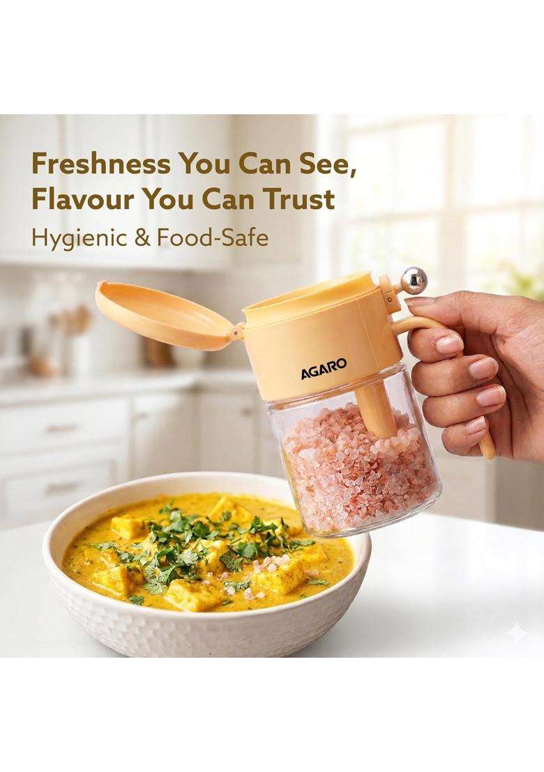 AGARO Elegant Spice Jar | 400 ml | 13.5 fl oz | Leak Proof - Indya