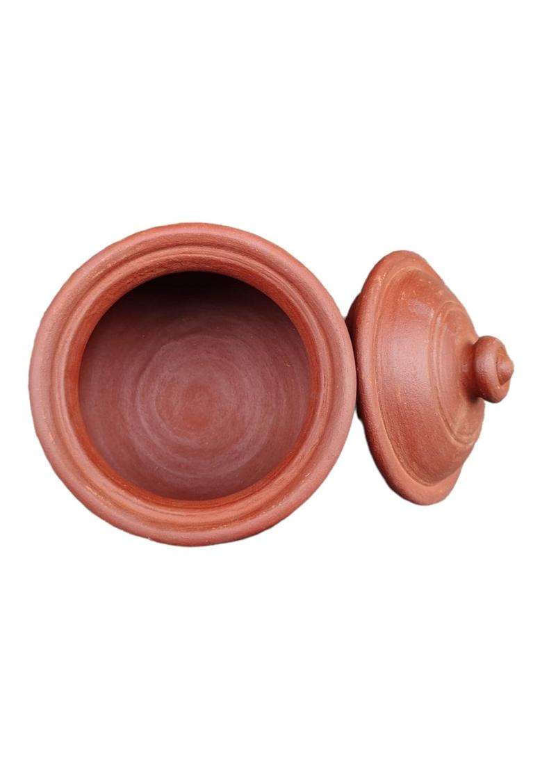 EZAHK Eco Clay Curd Bowl Pot with Lid | 500 ml | 16.9 fl oz - Indya