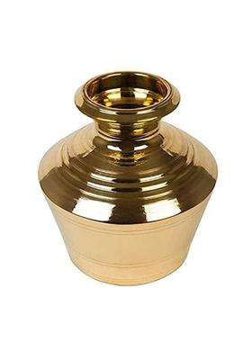 SHAAN mfg. Shaan Mfg Brass Handi Cooking Pot for Cooking Capacity Shiny and Sturdy Perfectly Fit