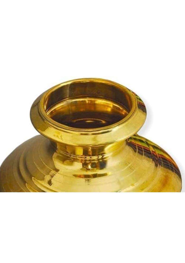 SHAAN mfg. Shaan Mfg Brass Handi Cooking Pot for Cooking Capacity Shiny and Sturdy Perfectly Fit - Indya