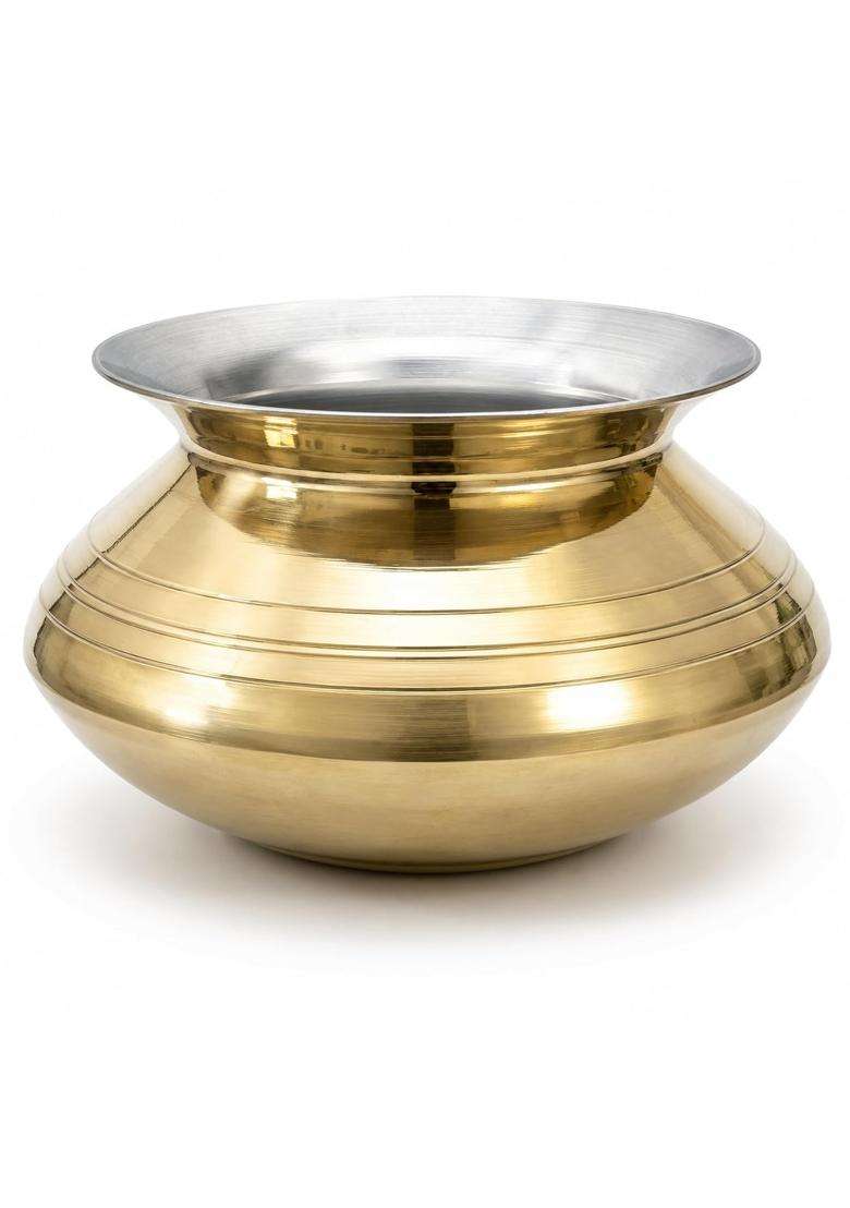 SHIV SHAKTI ARTS Heavy Brass Punjabi Patili Handi | 5 L | 5.3 Qt - Indya