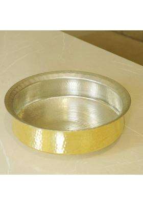 Brass Globe Brass Lagaan with Tin Coating | 10.5 Inch
